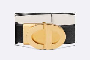 Forever Dior Reversible Belt • Black and Latte Smooth Calfskin, 22 MM