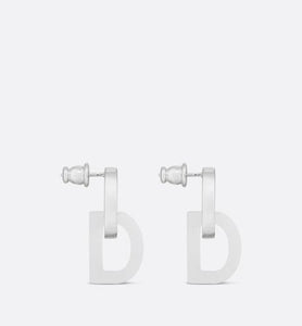 CD Lock Earrings • Silver-Finish Metal and Silver-Tone Crystals