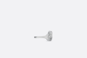 CD Lock Ring • Silver-Finish Metal and Silver-Tone Crystals