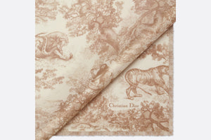 Toile de Jouy Sauvage Stole • Ivory and Beige Cashmere
