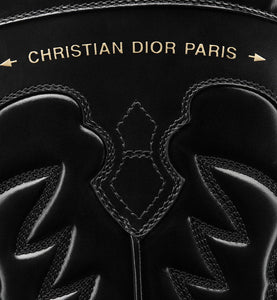 Dior West Heeled Boot • Black and Amaranth Calfskin