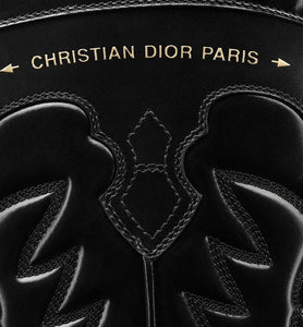 Dior West Heeled Boot • Black and Amaranth Calfskin