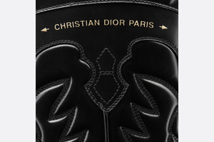 Dior West Heeled Boot • Black and Amaranth Calfskin