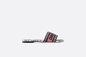 Dway Slide • Nude Multicolor Embroidered Cotton with Toile de Jouy Mexico Motif