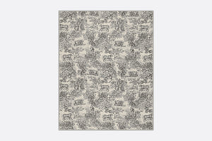 Toile de Jouy Sauvage Stole • Ivory and Gray Cashmere