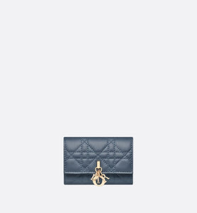 XS Miss Dior Wallet • Pastel Midnight Blue Cannage Lambskin