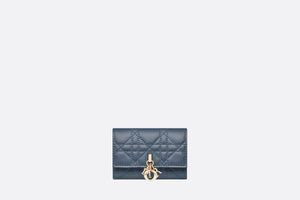 XS Miss Dior Wallet • Pastel Midnight Blue Cannage Lambskin