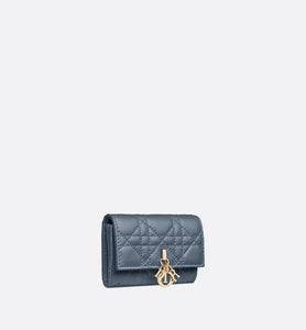 XS Miss Dior Wallet • Pastel Midnight Blue Cannage Lambskin
