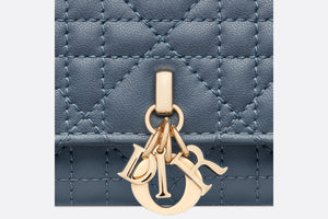 XS Miss Dior Wallet • Pastel Midnight Blue Cannage Lambskin