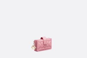 Lady Dior 5-Gusset Card Holder • Melocoton Pink Patent Cannage Calfskin