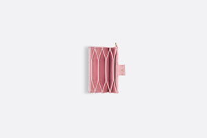 Lady Dior 5-Gusset Card Holder • Melocoton Pink Patent Cannage Calfskin
