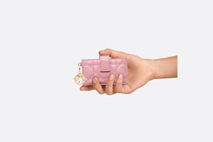 Lady Dior 5-Gusset Card Holder • Melocoton Pink Patent Cannage Calfskin