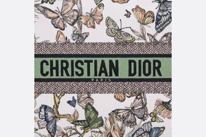 Medium Dior Book Tote • White Multicolor Toile de Jouy Mexico Embroidery (36 x 27.5 x 16.5 cm)
