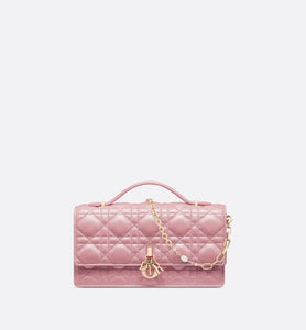 Miss Dior Mini Bag • Melocoton Pink Pearlescent Cannage Lambskin
