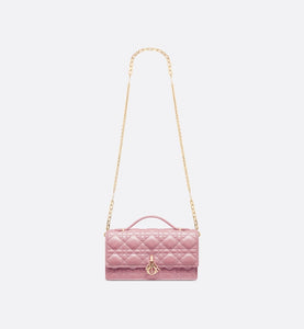 Miss Dior Mini Bag • Melocoton Pink Pearlescent Cannage Lambskin