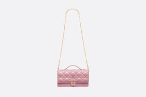 Miss Dior Mini Bag • Melocoton Pink Pearlescent Cannage Lambskin