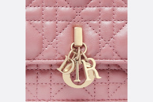 Miss Dior Mini Bag • Melocoton Pink Pearlescent Cannage Lambskin