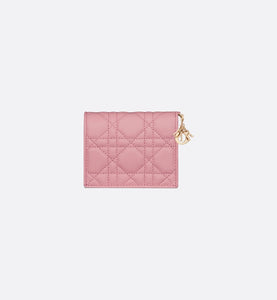 Lady Dior Mini Wallet • Melocoton Pink Cannage Lambskin