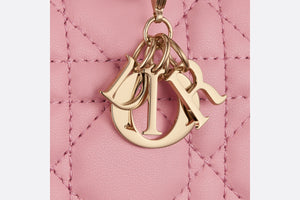 Lady Dior Mini Wallet • Melocoton Pink Cannage Lambskin