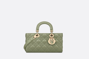 Medium Lady D-Joy Bag • Pastel Peyote Green Cannage Lambskin