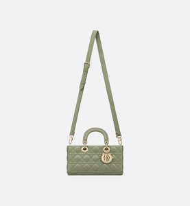 Medium Lady D-Joy Bag • Pastel Peyote Green Cannage Lambskin