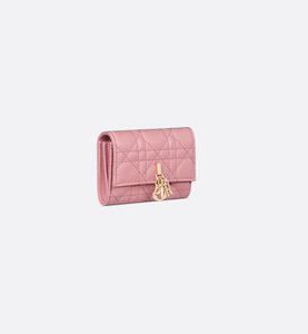 XS Miss Dior Wallet • Melocoton Pink Cannage Lambskin