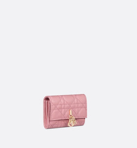 XS Miss Dior Wallet • Melocoton Pink Cannage Lambskin