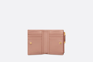 Dior Caro Dahlia Wallet • Rose Des Vents Supple Cannage Calfskin
