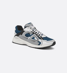 B30 Sneaker • Blue Mesh and White, Gray and Black Technical Fabric