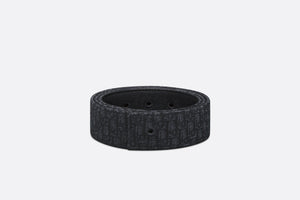 Reversible Belt Strap • Black Micro Dior Oblique Jacquard and Black Grained Calfskin, 35 MM