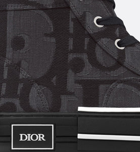 B23 High-Top Sneaker • Black Maxi Dior Oblique Jacquard