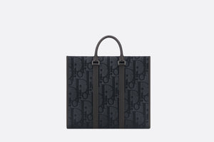 East-West Tote Bag • Black Maxi Dior Oblique Jacquard
