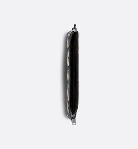 A5 Pouch • Beige and Black Maxi Dior Oblique Jacquard
