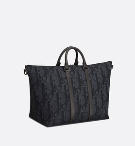 Weekender 40 Bag • Black Maxi Dior Oblique Jacquard