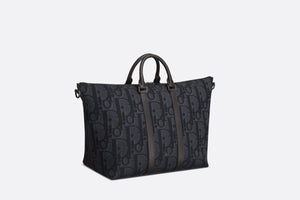Weekender 40 Bag • Black Maxi Dior Oblique Jacquard