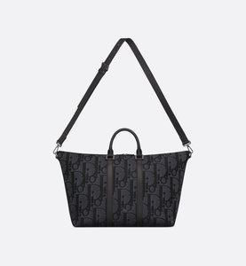 Weekender 40 Bag • Black Maxi Dior Oblique Jacquard