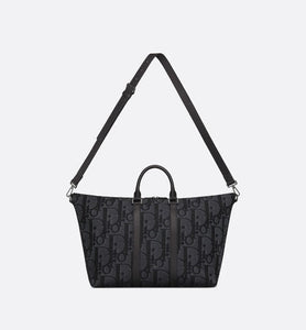 Weekender 40 Bag • Black Maxi Dior Oblique Jacquard