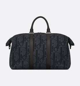 Weekender 40 Bag • Black Maxi Dior Oblique Jacquard