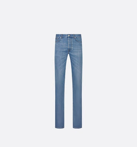 Long Slim-Fit Jeans • Blue Cotton-Blend Twill