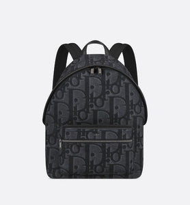 Rider Backpack • Black Maxi Dior Oblique Jacquard