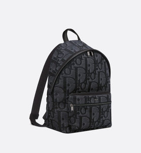 Rider Backpack • Black Maxi Dior Oblique Jacquard