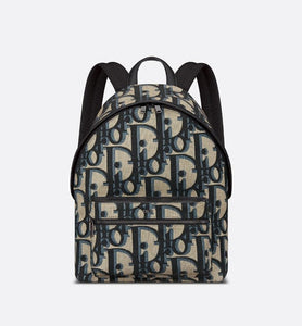 Rider Backpack • Beige and Black Maxi Dior Oblique Jacquard