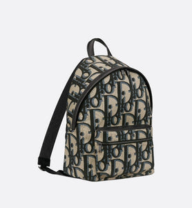 Rider Backpack • Beige and Black Maxi Dior Oblique Jacquard