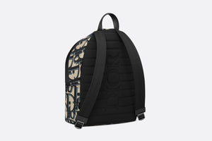 Rider Backpack • Beige and Black Maxi Dior Oblique Jacquard