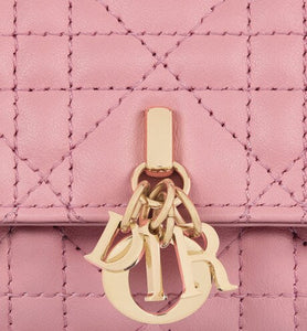 XS Miss Dior Wallet • Melocoton Pink Cannage Lambskin