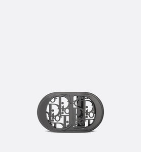 CD Icon Dior Oblique Cosmo Belt Buckle • Ruthenium-Finish Brass, 35 MM