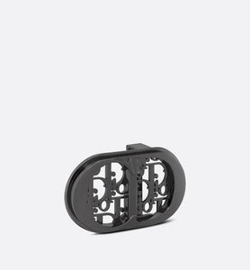 CD Icon Dior Oblique Cosmo Belt Buckle • Ruthenium-Finish Brass, 35 MM