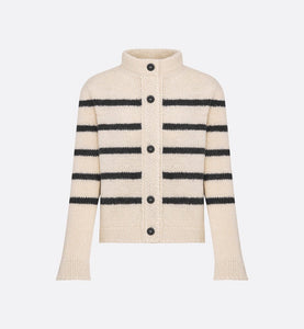 Short-Sleeved Dior Marinière Jacket • White and Black Cotton