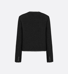 Cropped Jacket • Black Double-Sided Virgin Wool Bouclé