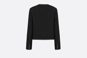 Cropped Jacket • Black Double-Sided Virgin Wool Bouclé